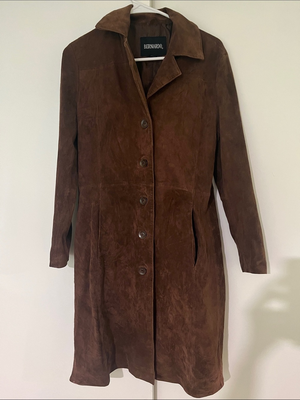 Bernardo Brown Genuine leather Trench Coat